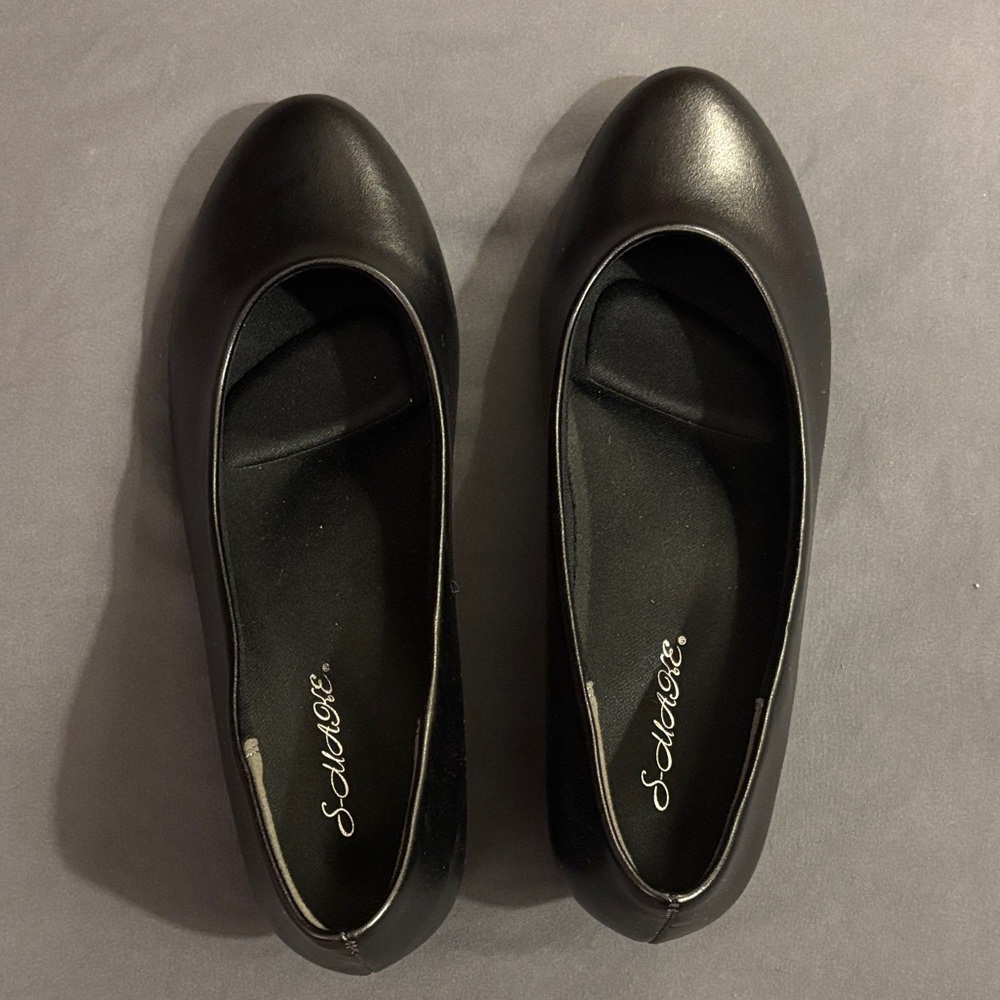 Black Synthetic Ballet Flats